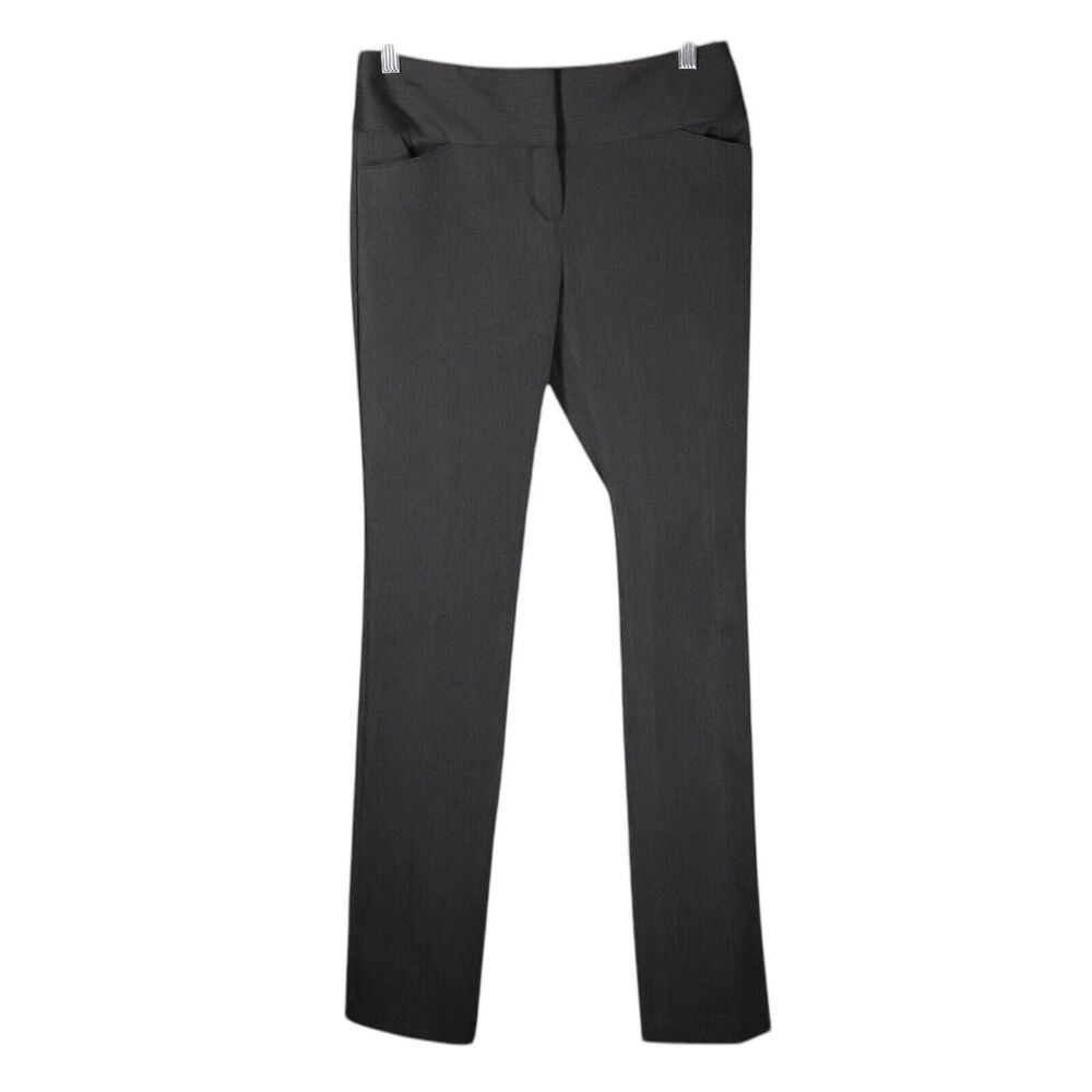 Express Women's Editor Pants Gray Low Rise Stretch Slim Straight Trousers 0R NWT